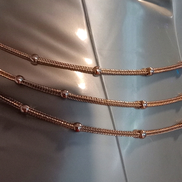 NWOT Silver 3 strand necklace from Italy. - Picture 3 of 12